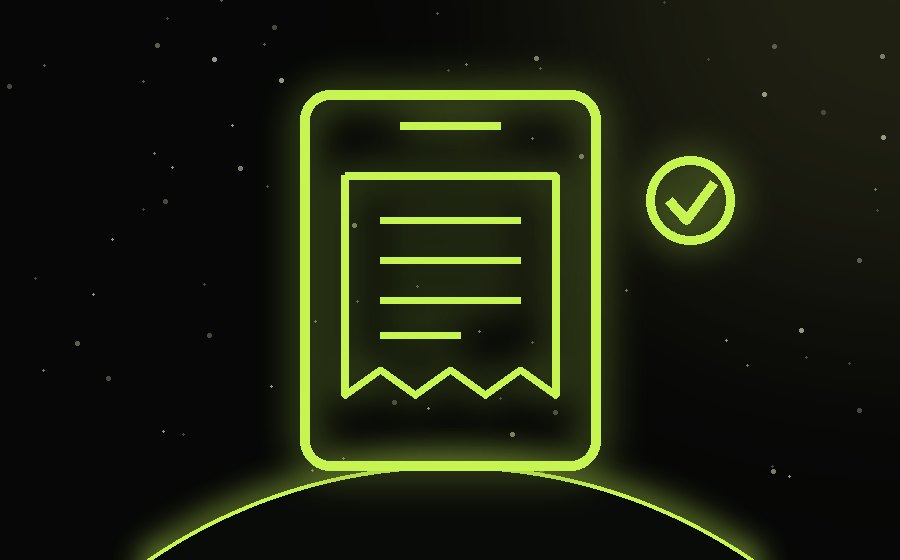 Смартфон с чеком и галочкой